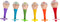CLASSIC WORLD Rammelaar 2in1 Houten Regenboog Instrument Maracas 1 stuk