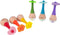 CLASSIC WORLD Rammelaar 2in1 Houten Regenboog Instrument Maracas 1 stuk