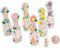 Classic World World Houten Bowlingset Bloemen, 14dlg,