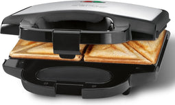 Clatronic ST 3778 Sandwich toaster Anti-aanbaklaag RVS, Zwart