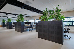 Claudius akoestische schuifdeurkast Wit enkelzijdige deuren 160 cm breed met plantenbak