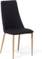CLAYTON - Eetkamerstoel - Zwart - Polyester