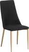 CLAYTON - Eetkamerstoel - Zwart - Polyester