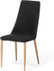 CLAYTON - Eetkamerstoel - Zwart - Polyester
