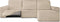 Hoes voor chaise longue met korte armleuning rechts Eysa ROC Beige 120 x 120 x 360 cm