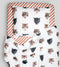 Studio Ditte Hoeslaken Strepen 90x200cm - Roestbruin