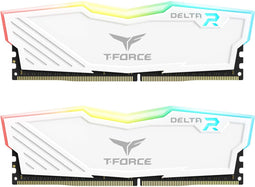 Team Group T-Force Delta RGB DELTA RGB - Geheugen DDR4 - 32 GB: 2 x 16 GB - 288-PIN - 3600 MHz / PC4-28800 - CL18 - 1.35V - XMP 2.0 - wit