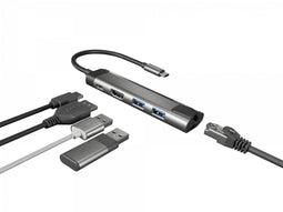 Natec Fowler Go - USB Hub - 5 poorten - Aluminium