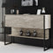 Giga Meubel - Dressoir Travertinlook - Luxe - Zwart - 120x30x80cm