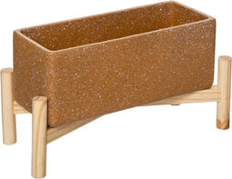 Atmosphera plantenbak oker op pootjes - Bloempot - Aardewerk - L 38.5 cm