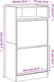 Schoenenkast 60x34x116 cm bewerkt hout gerookt eikenkleurig