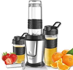 Adler AD 4081 - Persoonlijke blender - 2 sportflessen 570ml en 400ml - Zwart