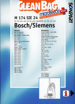 CleanBag stofzuigerzakken 4 stuks - Geschikt voor Bosch Siemens - G XL G XXL G ALL - Inclusief 1 filter - Alternatief