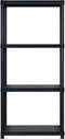 vidaXL - Opbergrek - 4-laags - 183x30,5x130 - cm - kunststof - zwart