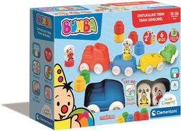 Clementoni - Bumba Sensorische trein - Baby speelgoed - Zachte trein - Stapelblokken - Handvaardigheid - 10-36 maanden
