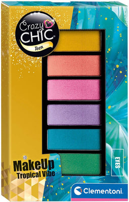 Clementoni - Crazy Chic - Oogschaduwpalet - 6 Glanzende Kleuren - Make-up voor kinderen - Vanaf 8 jaar