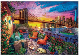 Clementoni High Quality Collection - Puzzel 3000 Stukjes - Manhattan Balcony Sunset - Puzzel Voor Volwassenen