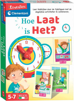 Clementoni - Leren klokkijken - 14 activiteit puzzelstukken - Digitaal en analoog leren - Educatief Speelgoed - Vanaf 5 jaar