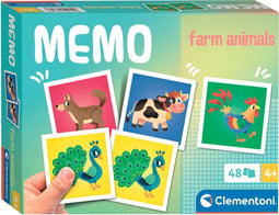 Clementoni - Memory voor kinderen - Boerderij Dieren - 48 Kaarten - Memory spel - Educatief Speelgoed - Vanaf 4 jaar