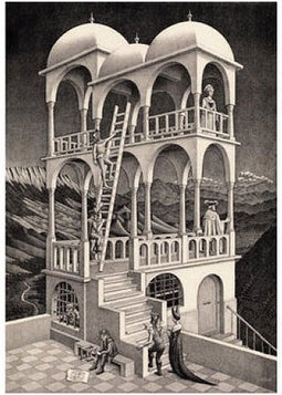 Clementoni - Puzzel 1000 Stukjes M. C. Escher, "Belvedere", Puzzel Voor Volwassenen en Kinderen, 14-99 jaar, 39754