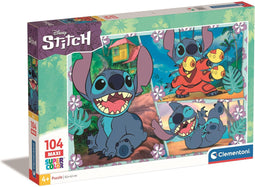 Clementoni - Puzzel - 104 Stukjes - Disney Stitch - Puzzel Voor Kinderen - Vanaf 4 Jaar