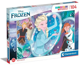 Clementoni - Puzzel 104 Stukjes Frozen 2, Kinderpuzzels, 6-8 jaar, 25737