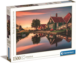 Clementoni - Puzzel 1500 Stukjes High Quality Collection Zaanse Schans, Puzzel Voor Volwassenen en Kinderen, 14-99 jaar, 31696