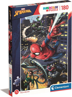 Clementoni - Puzzel 180 Stukjes Marvel Spider-Man, Kinderpuzzels, 7-9 jaar, 29782