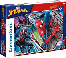 Clementoni - Puzzel - 24 Stukjes - Spider-Man - Maxi Kinderpuzzel - Vanaf 3 Jaar