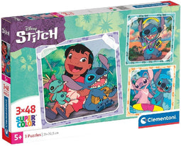 Clementoni - Puzzel - 3x48 Stukjes - Lilo & Stitch - Kinderpuzzel - Vanaf 5 jaar