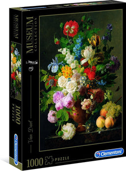 Clementoni Puzzels voor volwassenen - Van Dael - Vaso di fiori, Museum Puzzel 1000 Stukjes, 14-99 jaar - 31415