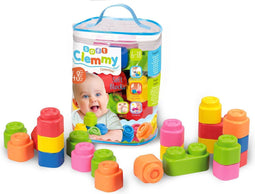 Clementoni Soft Clemmy - Stapelblokken - Baby Blokken - 48 Zachte Speelblokken - 6-36 maanden