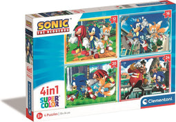 Clementoni Sonic Puzzel - Kinderpuzzel - 4-in-1 puzzel - Vanaf 3 jaar