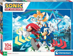 Clementoni – Sonic Puzzel - Voor Kinderen vanaf 6 jaar – Legpuzzel - 104 Stukjes – Kinderpuzzels