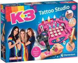 Clementoni Studio 100 - K3 Tattoo Studio - Plaktattoo - Tijdelijke Tattoo voor Kinderen - Vanaf 6 jaar