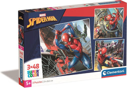Clementoni Supercolor – Spiderman-Puzzel – Marvel Legpuzzel – 3-in-1 Puzzel – Kinderen 5+ jaar