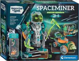 Clementoni Wetenschap en Spel - Space Miner - 3-in-1 Robot - Bouwset voor Kinderen - Robot Bouwen - 3 Verschillende Modellen - Constructiespeelgoed - Robotica Ontdekken - Vanaf 8 jaar