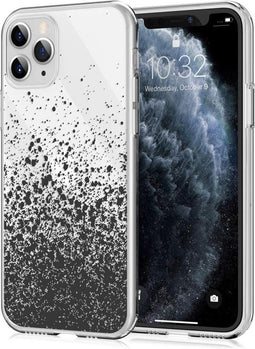 iMoshion Hoesje Geschikt voor iPhone 11 Pro Hoesje Siliconen - iMoshion Design hoesje - Zwart / Transparant / Splatter Black