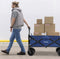 EasLife Bolderkar - Opvouwbaar - Bolderwagen - Regenhoes - Veiligheidsriem - Opbergvakjes - 80KG - 94L - Wasbaar Polyester - 98x45cm - Blauw