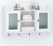 vidaXL Wandschap - Wandplank - 2 deurtjes met glas - wit