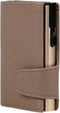 Clicksafe pasjeshouder - RFID - 8 pasjes - kunstleer/aluminium - beige/champagne - JU-963106