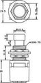Cliff CL2108C Voetschakelaar 250 V/AC 2 A 1 pedaal Bouwpakket, Bedieningsknop gewelfd 2x wisselcontact 1 stuk(s)