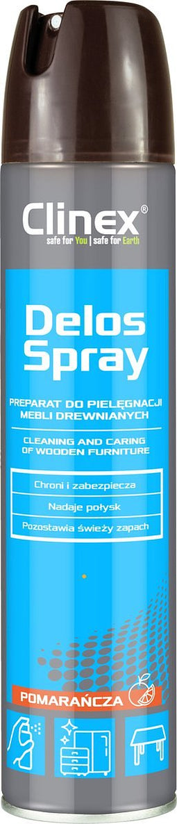 Clinex Delos Spray voor houten meubel reiniging en onderhoud
