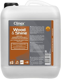 Clinex Wood&Shine – 5 liter -Emulsie voor Houten en Laminaatvloeren | Bescherming en Glans