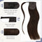 Clip-In Paardenstaartverlenging - 55CM - 100 Gram - Kleur #2 Donkerbruin - Verfbaar - Clip-in