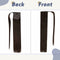 Clip-In Paardenstaartverlenging - 55CM - 100 Gram - Kleur #2 Donkerbruin - Verfbaar - Clip-in