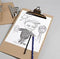Clipboard/klembord/memobord voor documenten - hardboard - A4 formaat - met stevige klem