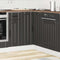 vidaXL - Keuken - hoekonderkast - Lucca - bewerkt - hout - zwart