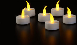 3 stuks - Anna's Collection - 6 theelichten met geel vlameffect