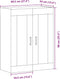 vidaXL - Dressoir - 69,5x34x90 - cm - bewerkt - hout - oud - houtkleurig
